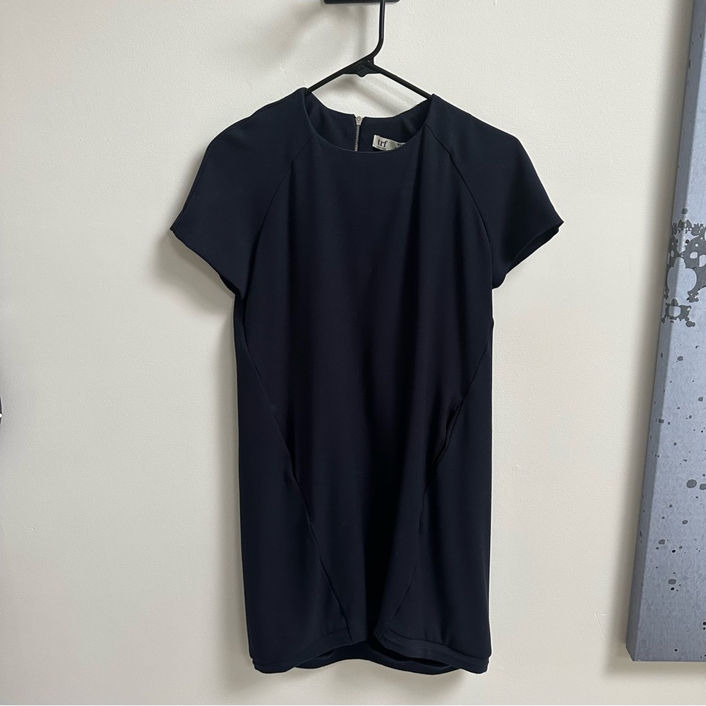 ZARA Trafaluc Collection Womens Short Sleeve Cocoon Banded Hem Dress
